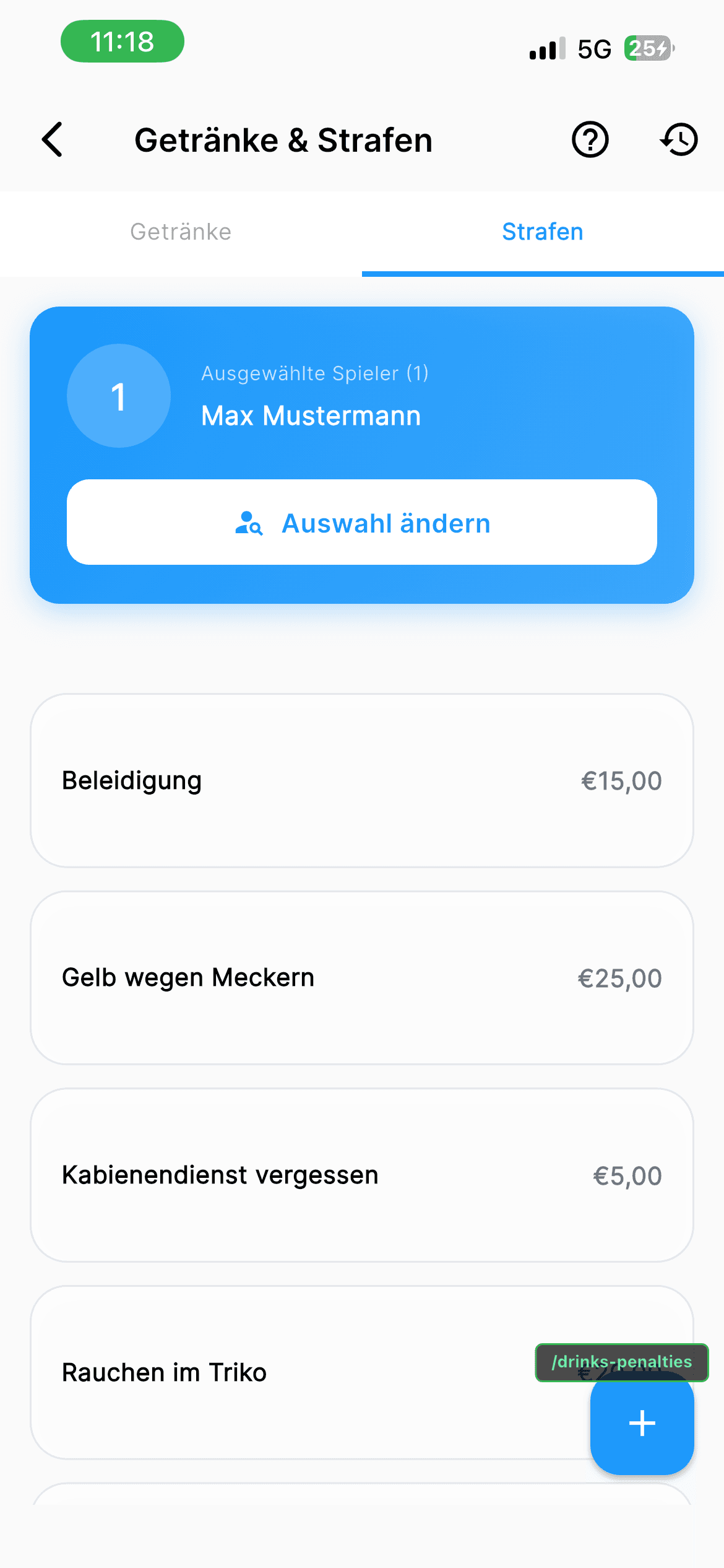 Teamverwaltung App Screenshot - Digitale Mannschaftsverwaltung 6